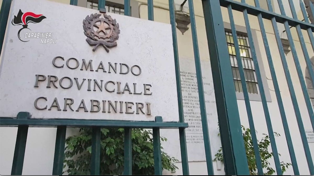 Italian police building sign