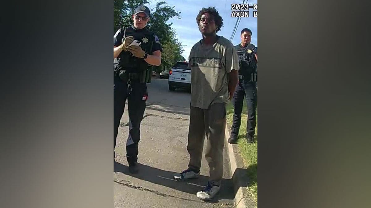 Donovan Anderson being arrested