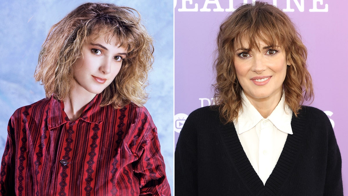 Winona Ryder then and now split