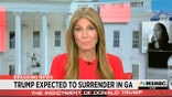 MSNBC's Nicolle Wallace smirks as she discusses the horrific conditions of the Fulton County, Ga., jail where Donald Trump was booked on August 24, 2023.
