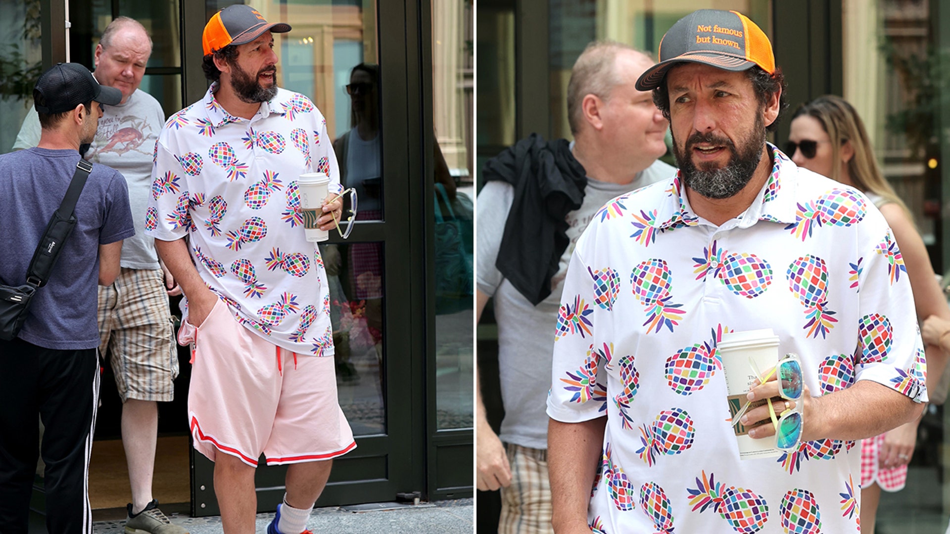 Adam Sandler walking in New York City