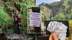 Oregon sheriff warns of fake $100 bills tossed over Multnomah Falls after hikers reportedly risk their lives