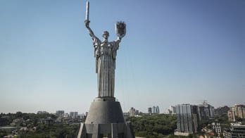 Ukraine strips hammer and sickle from gigantic 'Motherland' monument, replace with state trident