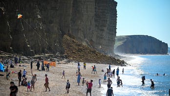 Beachgoers survive cliff collapse in stunning video of 'lucky escape'