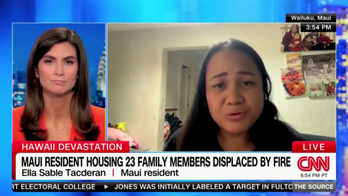 Maui resident grows visibly emotional as family continues to suffer from wildfires: 'Where's the President?'