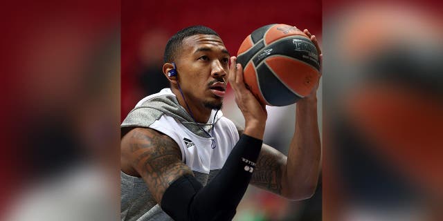Former NBA player and current international basketball star Orlando Johnson is pictured at a 2016 game in Kazan, Russia