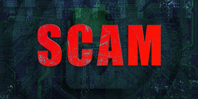 Stock image shows the word scam