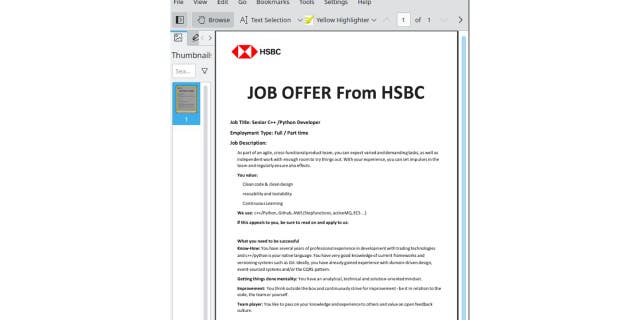 fake job offers