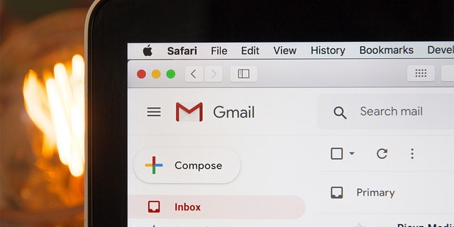 Up close screenshot of Gmail on a MacBook