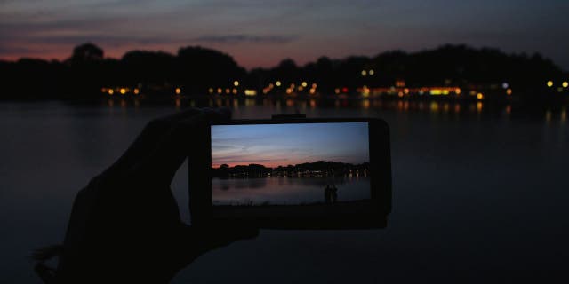 iPhone at night