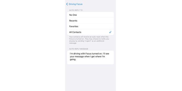 Auto reply messages while driving