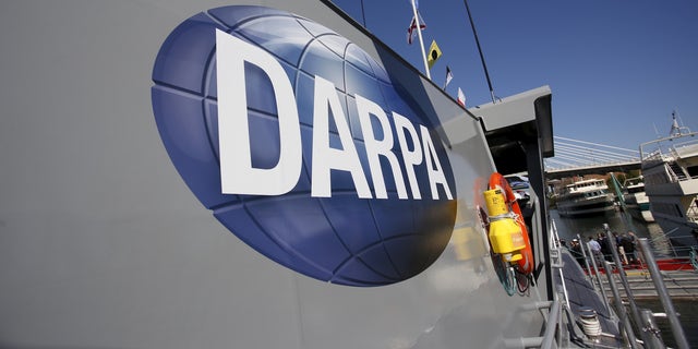 DARPA logo on autonomous ship hull