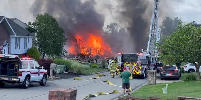 Firefighters in Plum neighborhood after explosion