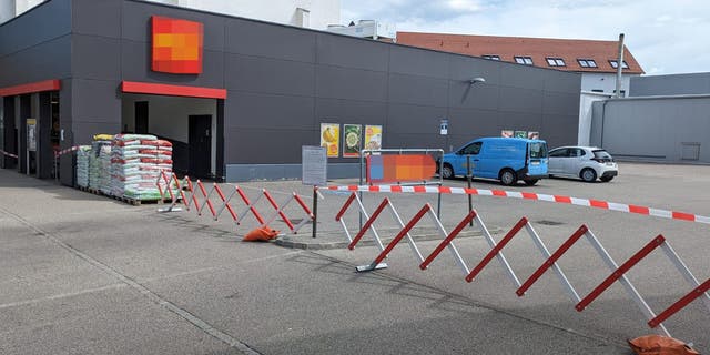 closed supermarket in Austria shown here