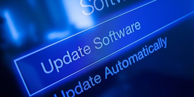 Computer software update stock image