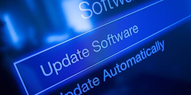 Computer software update stock image