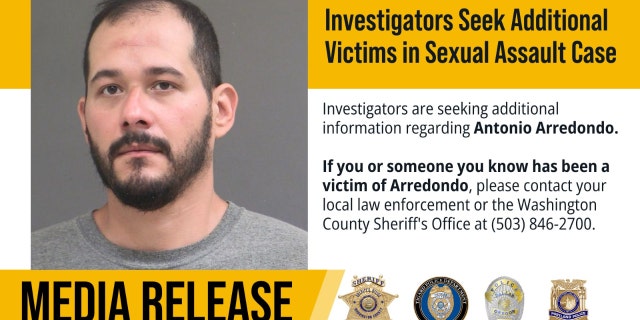 A media poster with Antonio Arredondo's mugshot