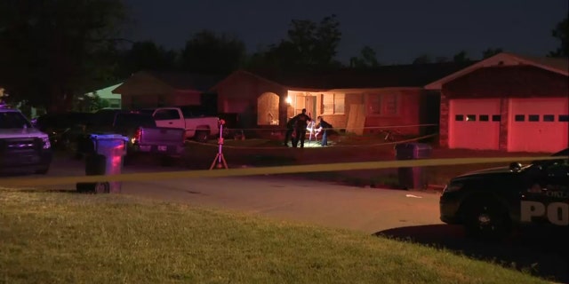 The home, police tape