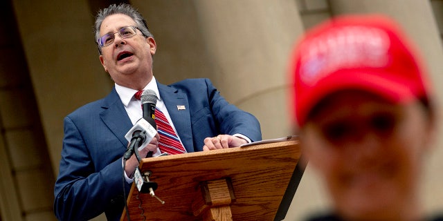 Matthew DePerno at Michigan Capitol rally
