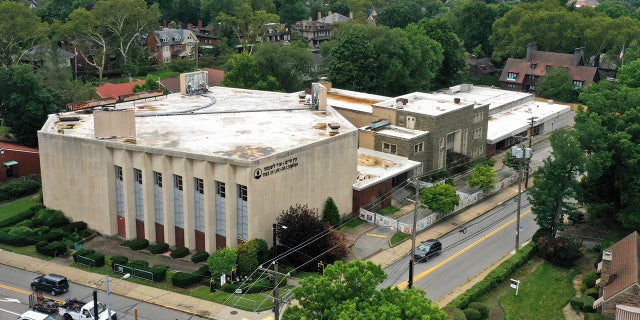 Tree of Life synagogue aerial view 