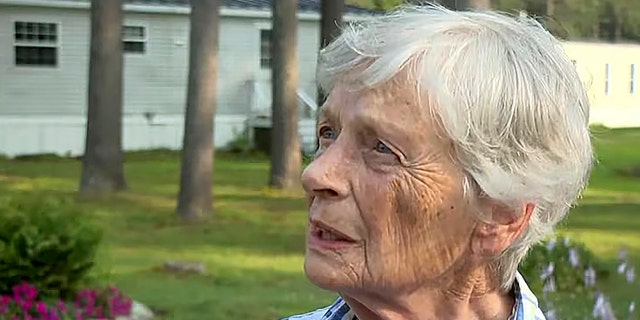 Maine woman, 87, fed home intruder peanut butter crackers before calling police on rotary phone 2 Woman being interviewed outside