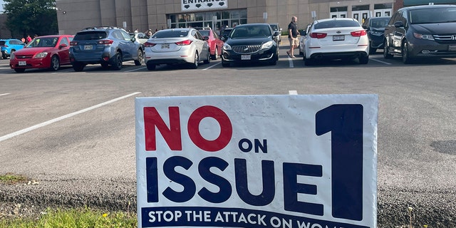 Sign telling Ohio voters to vote no