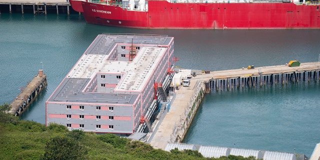Barge for migrants in UK