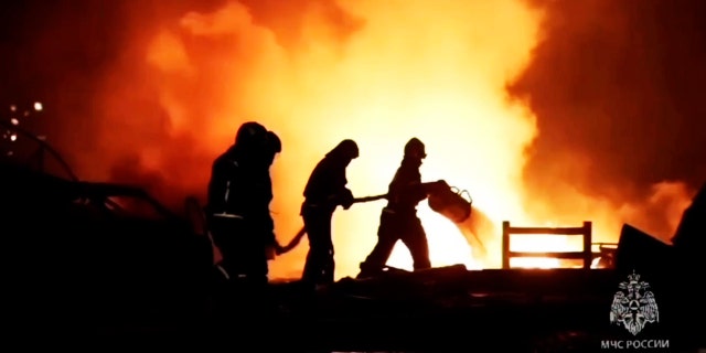 Fire, people