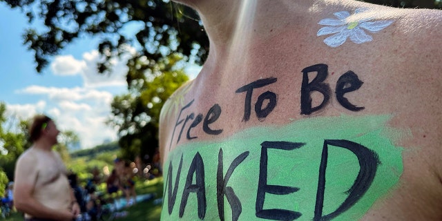 Naked bike rider