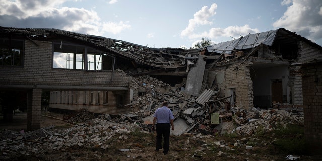 A destroyed school