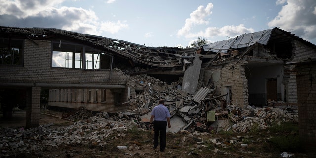 A destroyed school 