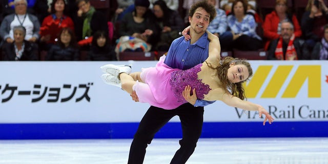 Alexandra Paul and Mitchell Islam in the ice dancing