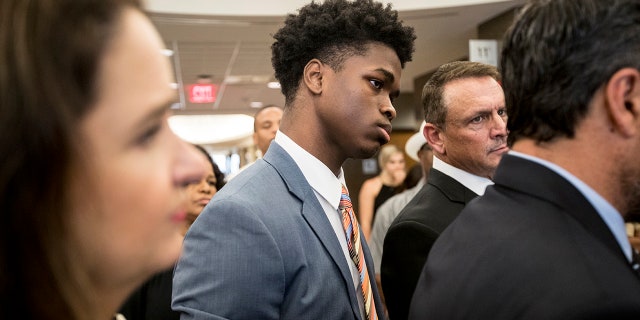 Antonio Armstrong Jr in a courtroom