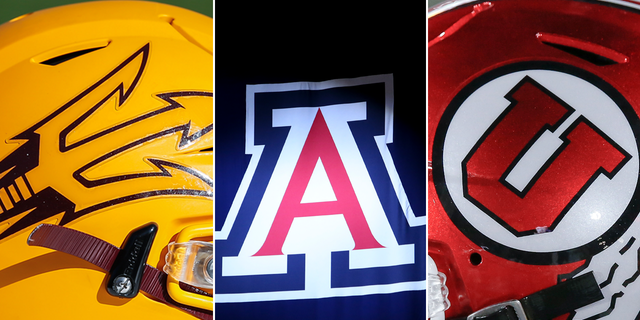 Arizona State, Arizona and Utah logos side by side