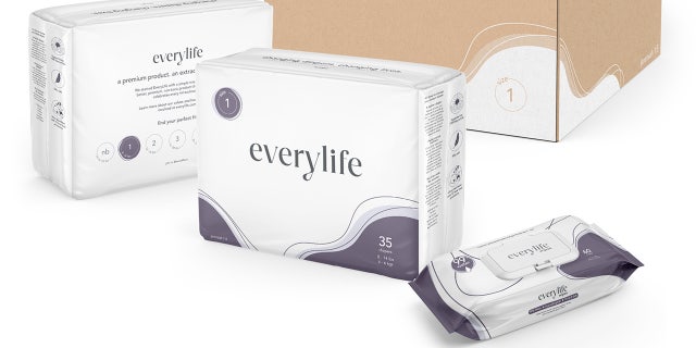 box of diapers and a package of wipes