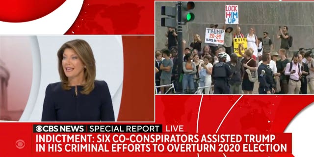 CBS coverage of Trump arraignment