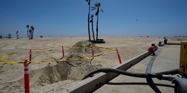 An empty water-pipe in California