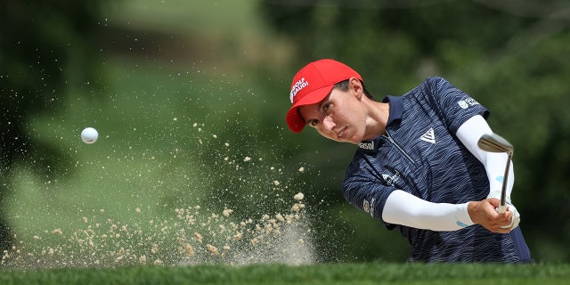 Carlota Ciganda in the sand trap