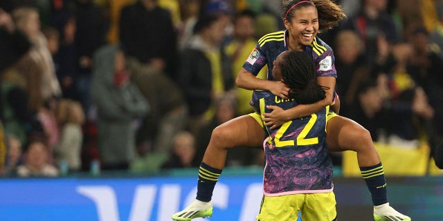 Colombia players celebrate