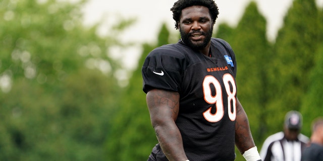 D.J. Reader during a Cincinnati Bengals practice