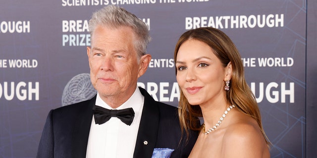 David Foster and Katharine McPhee on the red carpet