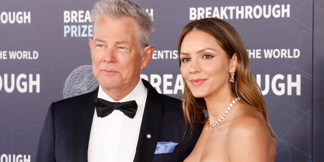 David Foster and Katharine McPhee on the red carpet