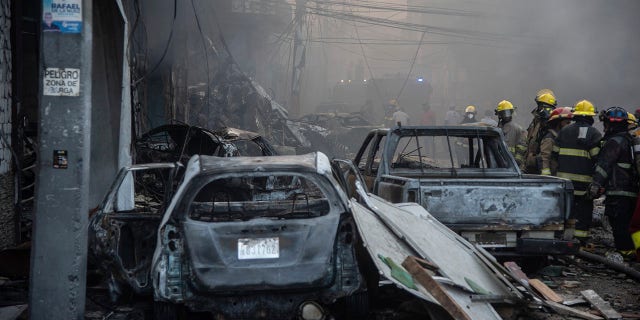 Aftermath of explosion in Dominican Republic