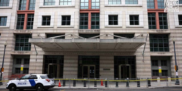 A general view of the William B. Bryant U.S. Courthouse Annex ahead of former President Donald Trump's arraignment