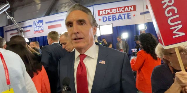 Doug Burgum spin room