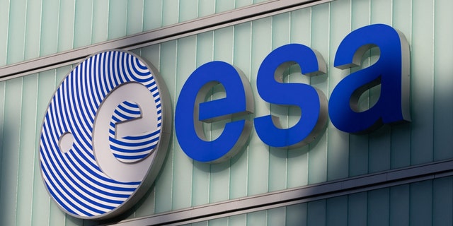 The European Space Station logo on a building