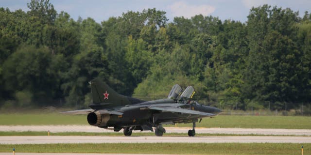 Mikoyan-Gurevich MiG-23 aircraft on the ground