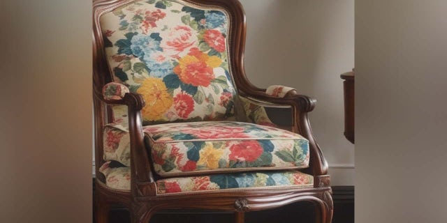 floral arm chair refurbished