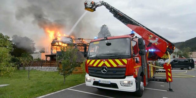 Firefighters respond to blaze at home in eastern France