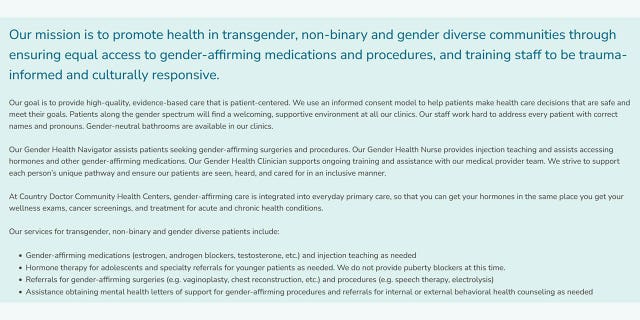 'Gender reaffirming care'